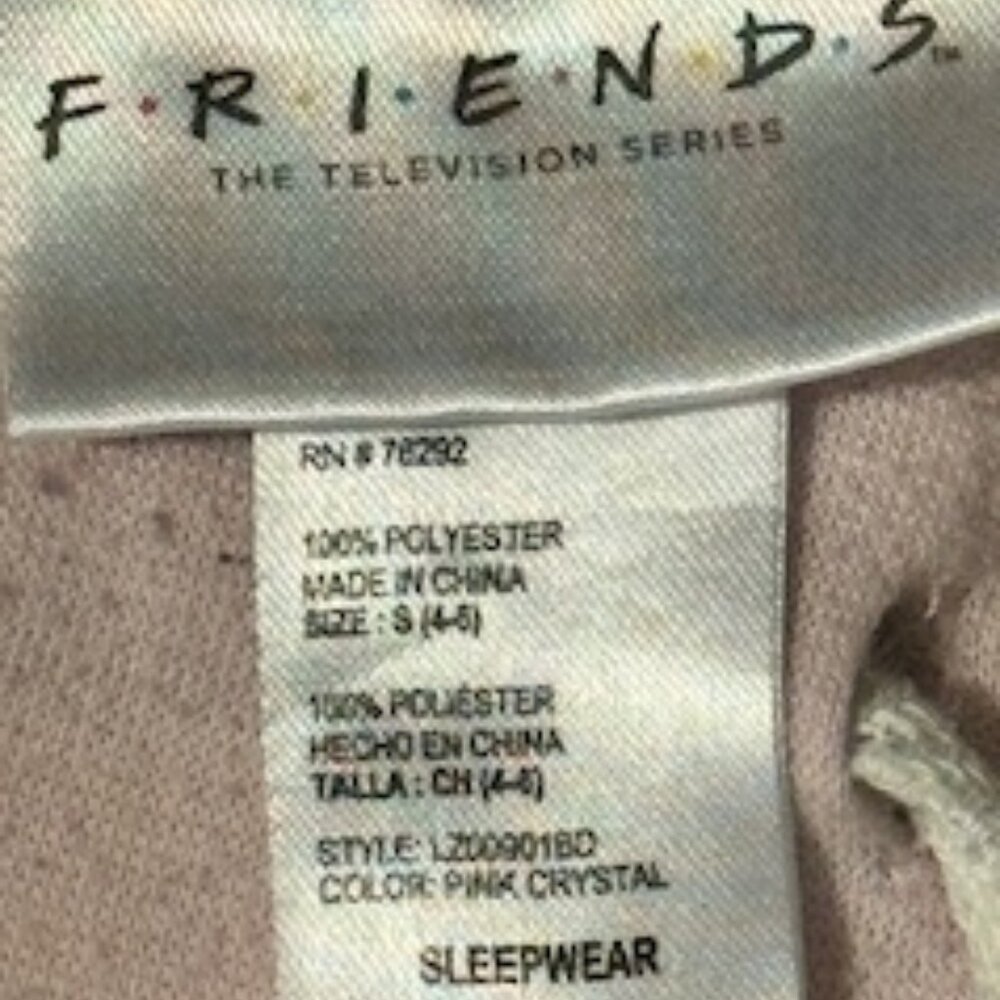 Vintage FRIENDS Pink Pajama Pants – Soft, Comfy & Perfect for Lounging - Picture 3 of 3